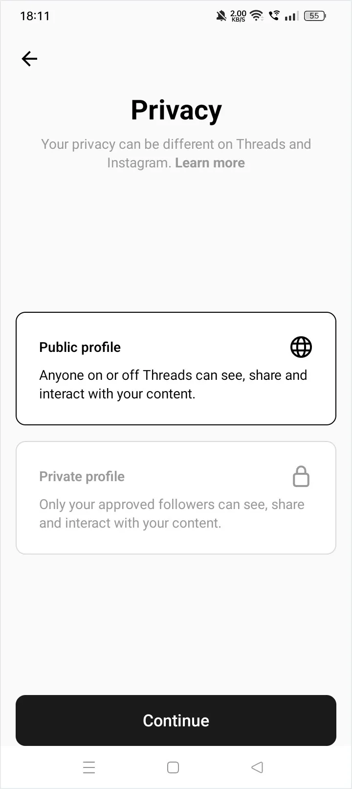 How To Create A Profile On Threads Step 4