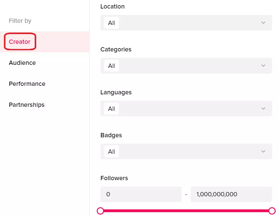 Use-fliter-for-creator-search