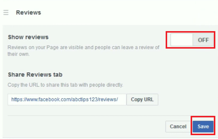 Hiding Facebook Reviews Section