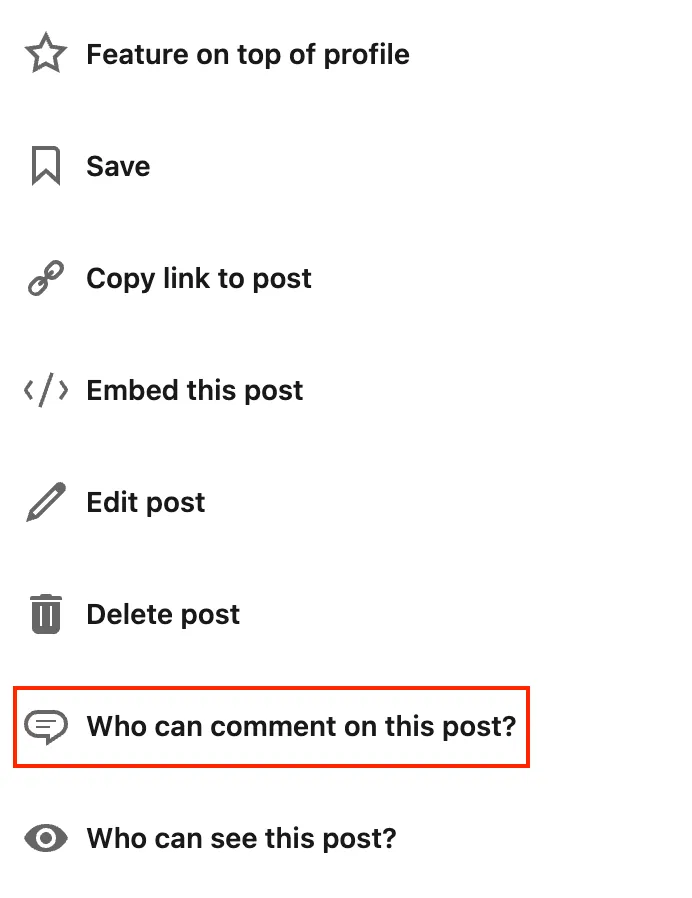 How To Turn Off Comments On LinkedIn Posts After Posting