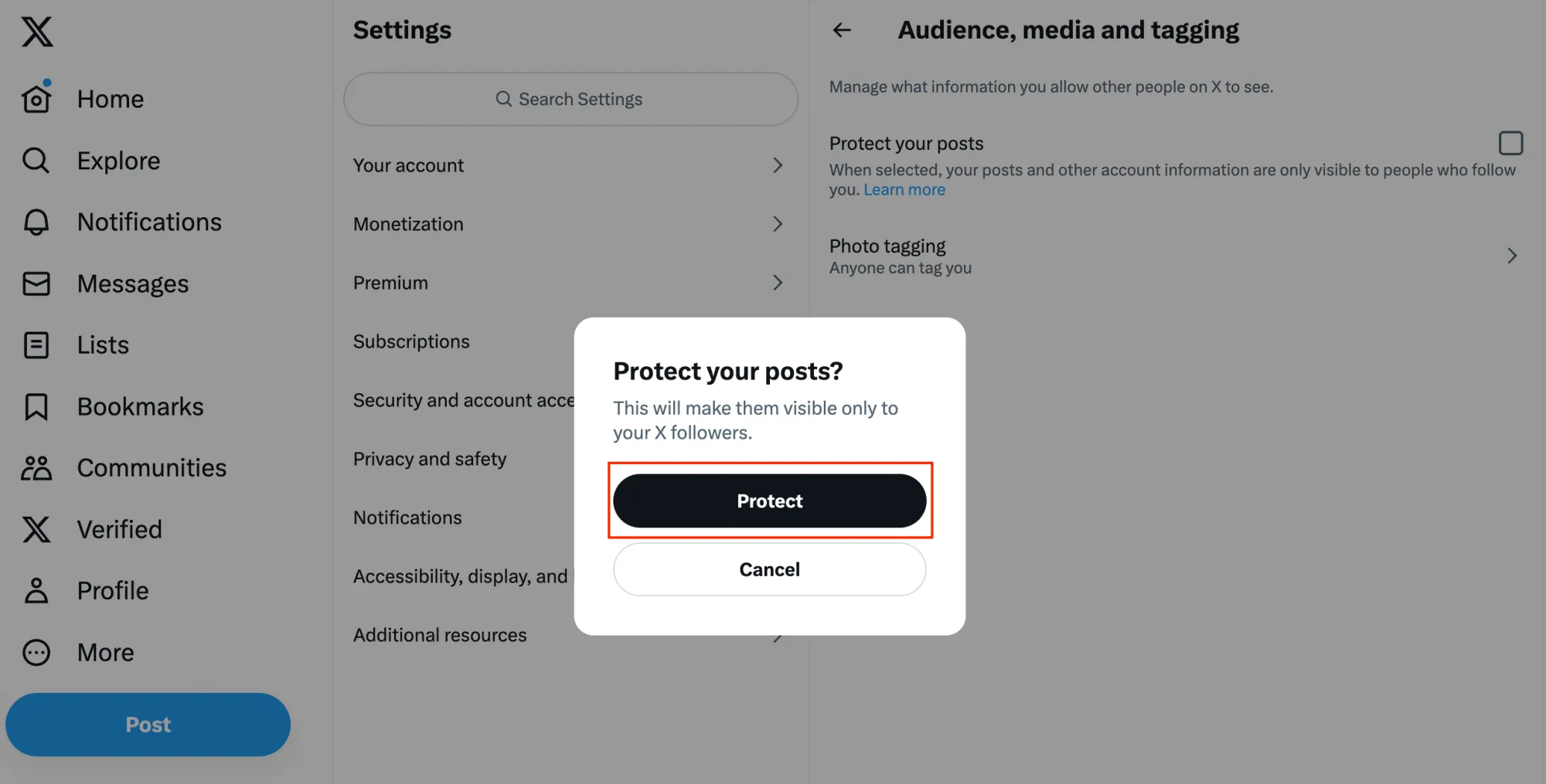 How To Make Twitter Account Private On A Desktop Step 6