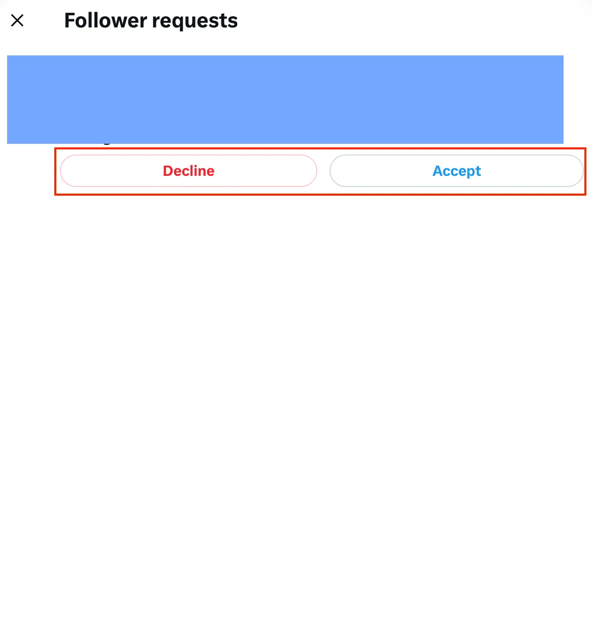 How To Review A Follow Request On A Private Twitter Account Step 3