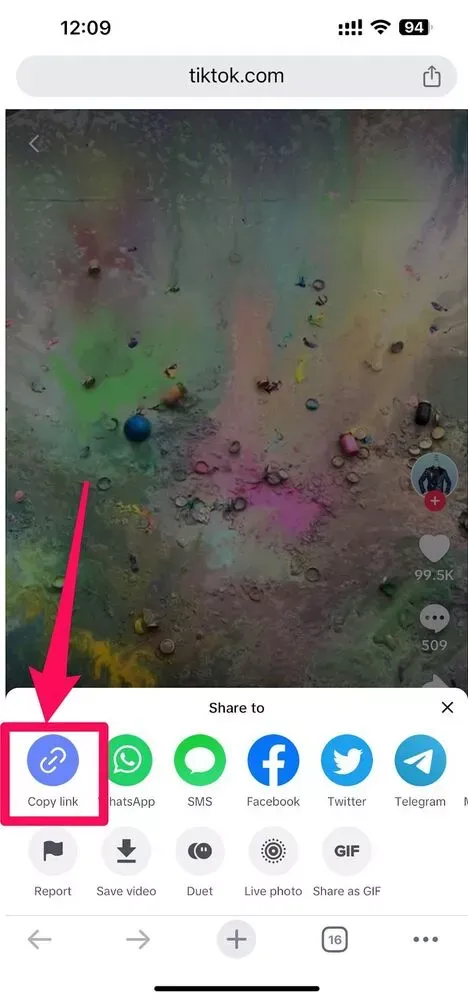 Copy TikTok Video Link