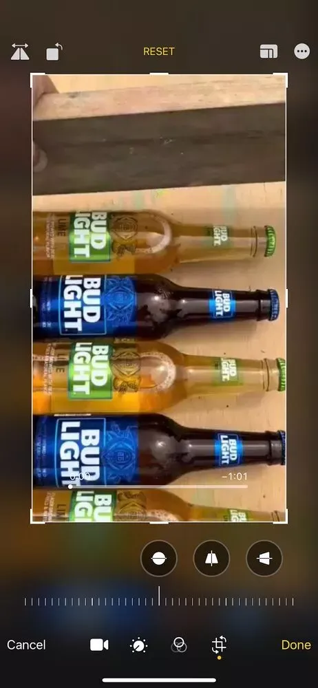 Crop the video from all dimensions