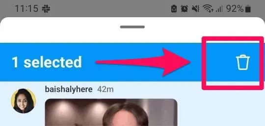 Click on the Delete icon