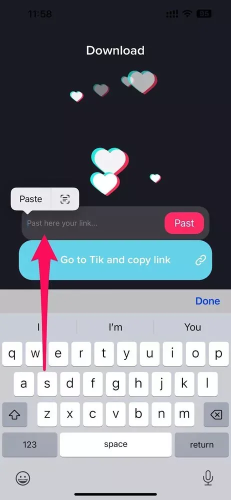 Paste TikTok Video Link