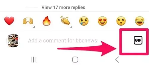 Comment Gif On Instagram from a Private Profile