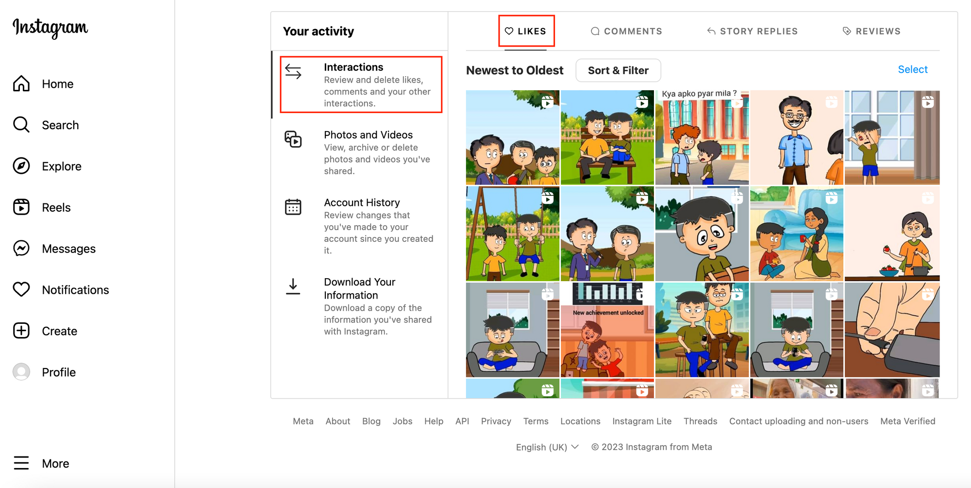 How To See Posts You Liked On Instagram: On PC Step 4