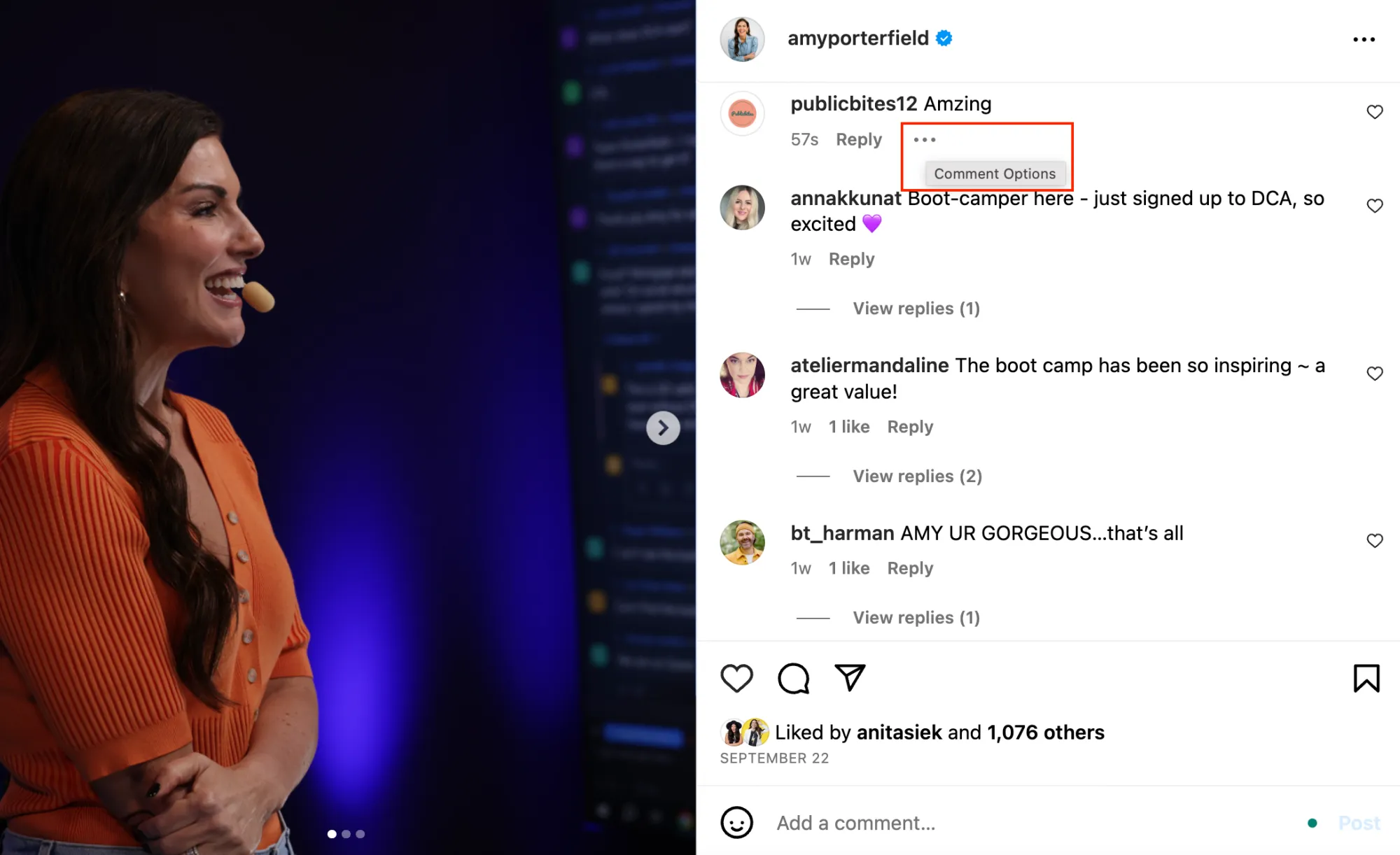 How To Delete Instagram Comments: On PC Step 3
