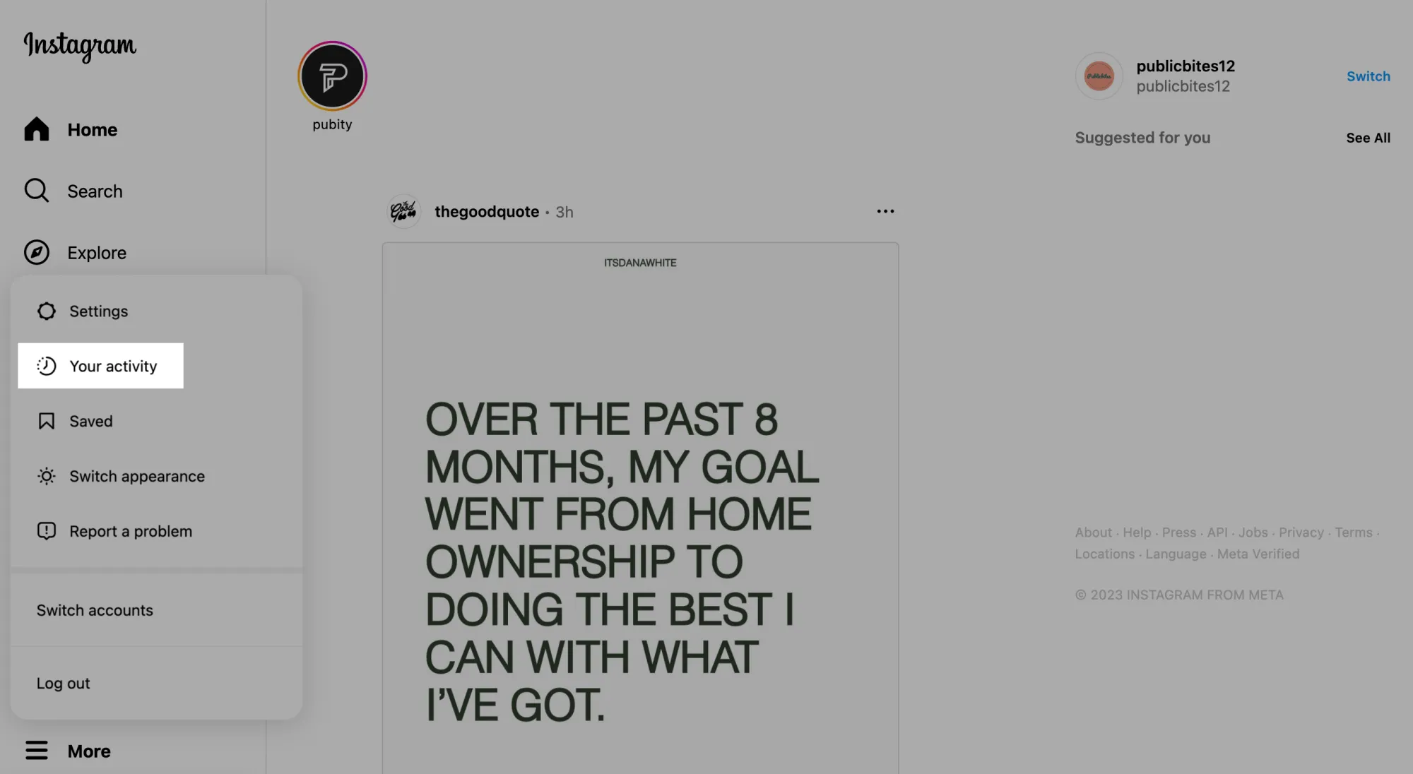 How To Delete All Instagram Comments: On PC Step 3