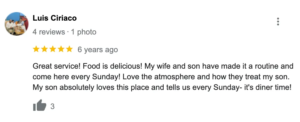 Satisfied Review Example