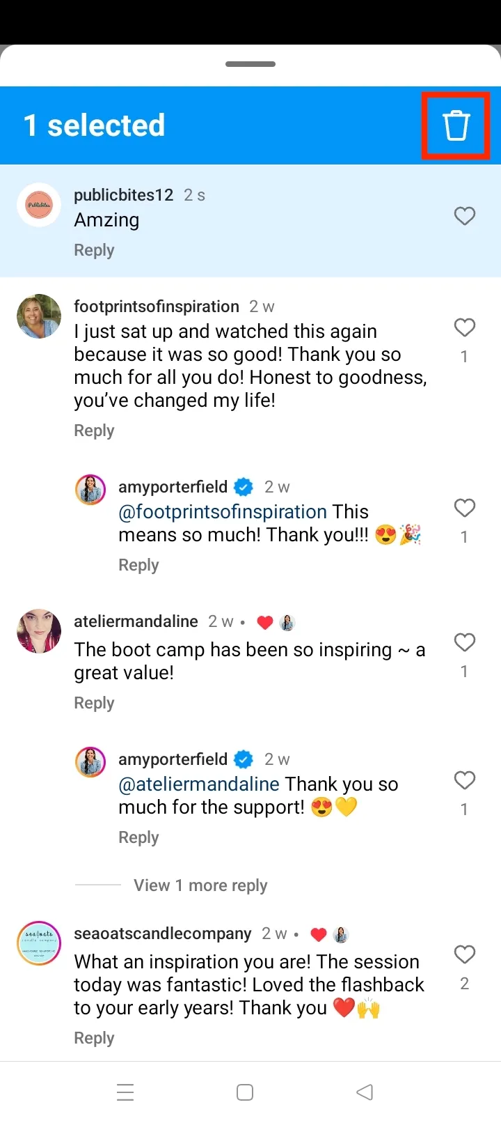 How To Delete Instagram Comments: On Mobile Step 4