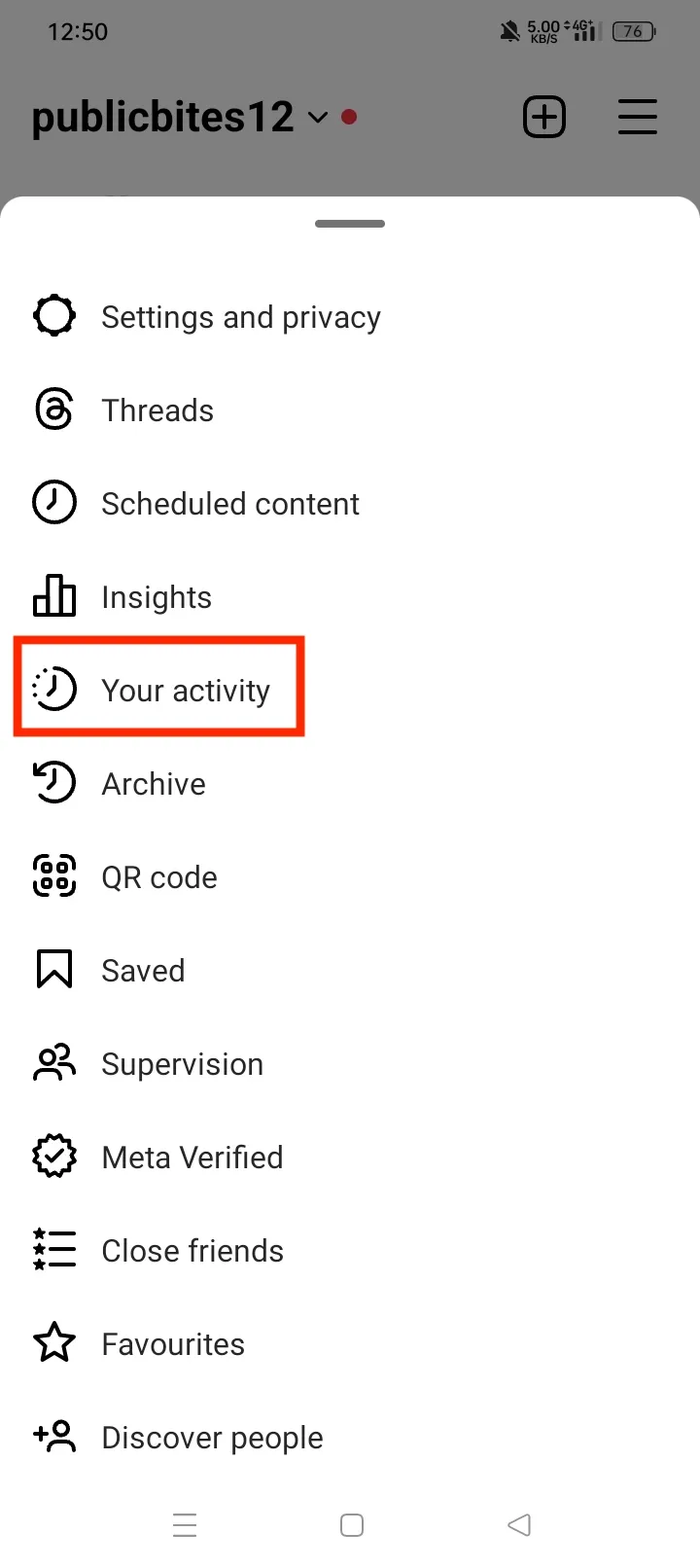 How To Delete All Instagram Comments: On Mobile Step 2