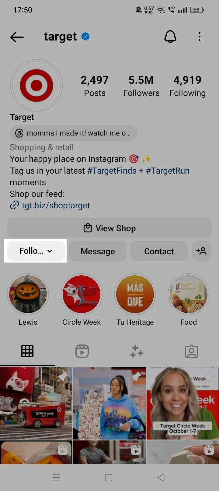 How To Mute Someone On Instagram: On Mobile Step 2