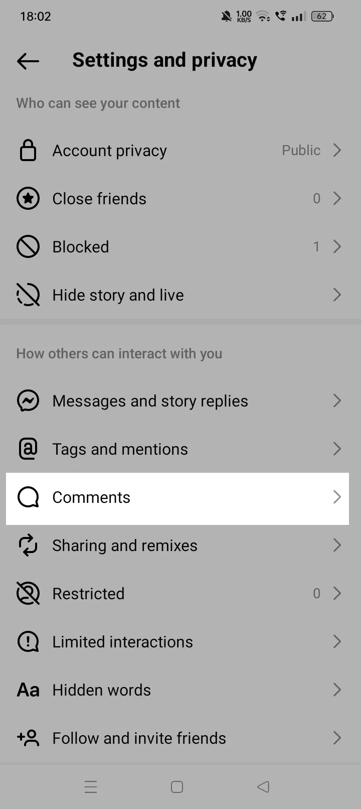How To Mute Someone’s Comment On Instagram Step 3