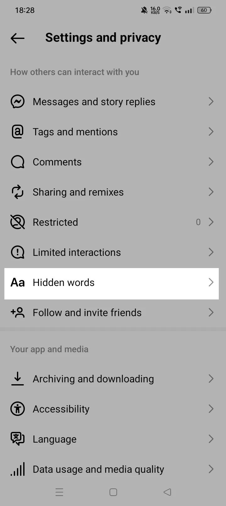 How To Mute Someone’s Comment On Instagram Step 3