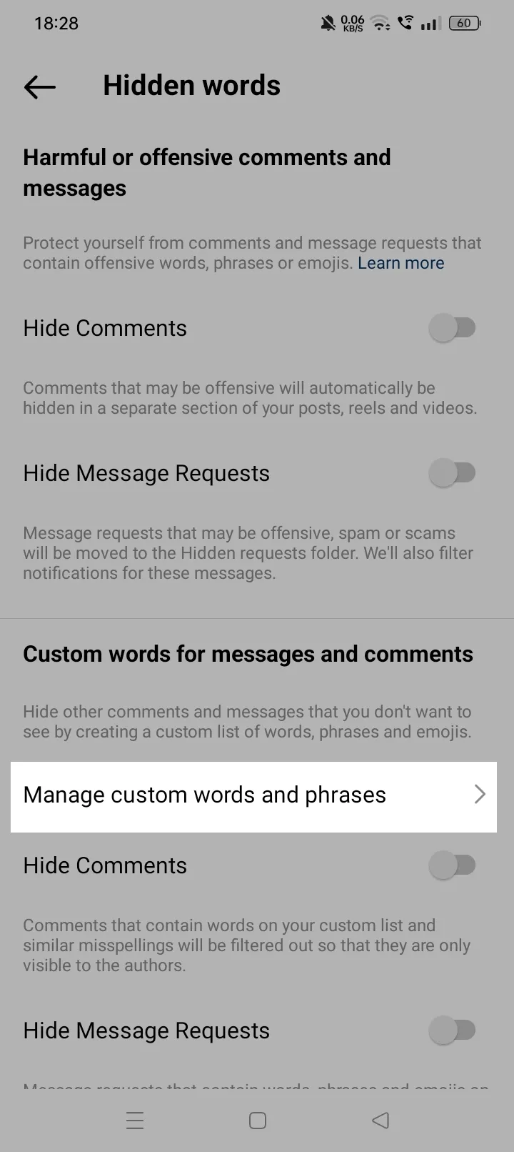 How To Mute Someone’s Comment On Instagram Step 4