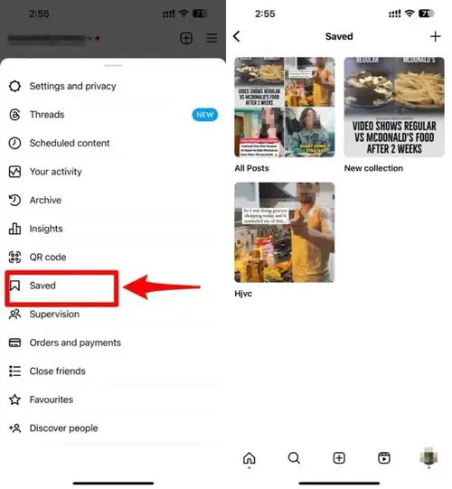 how to **Save** posts on Instagram
