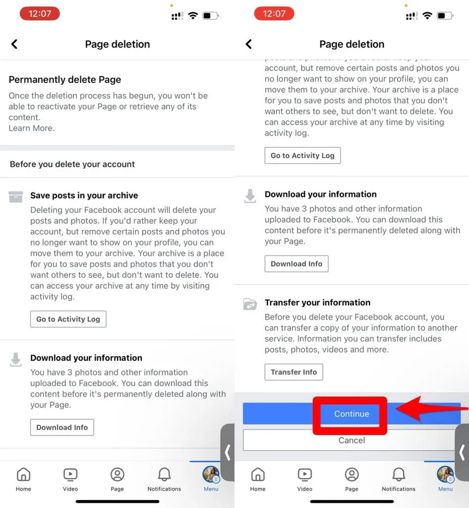 How to Delete a Facebook Page from Mobile