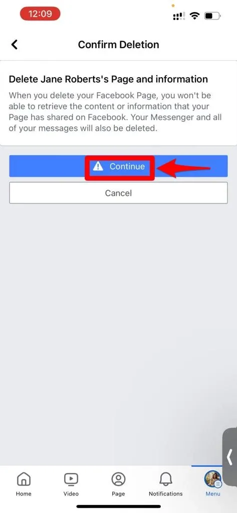 How to Delete a Facebook Page from Mobile