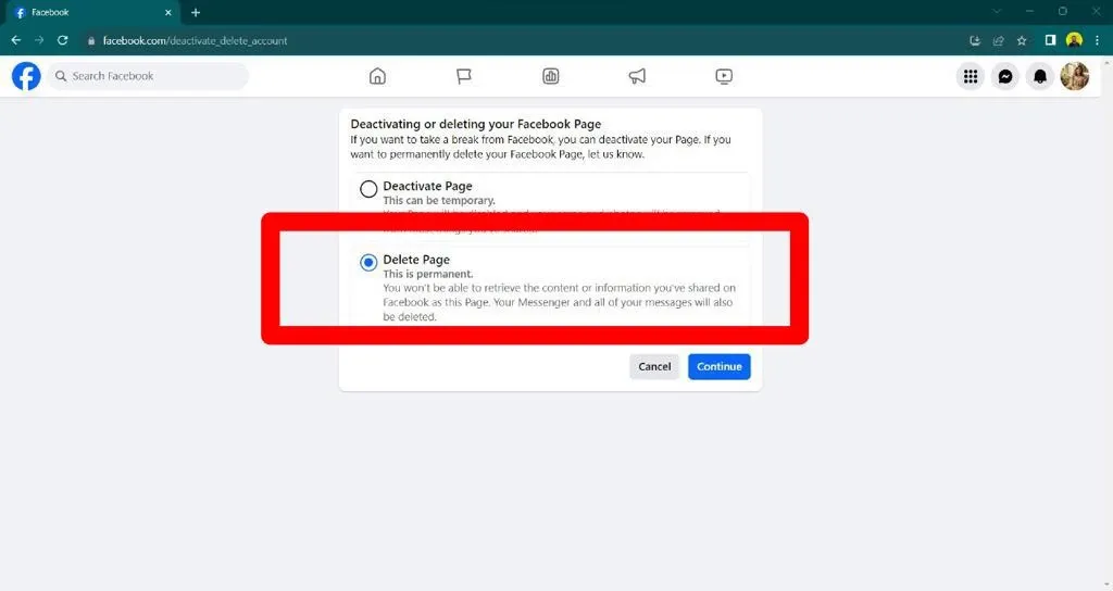How to Delete a Facebook Page from Desktop