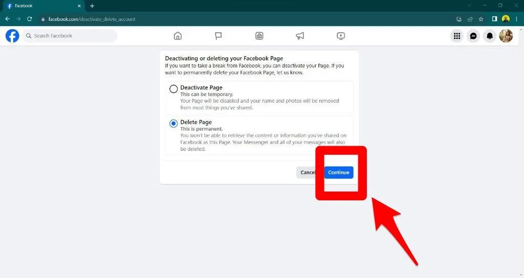 How to Delete a Facebook Page from Desktop
