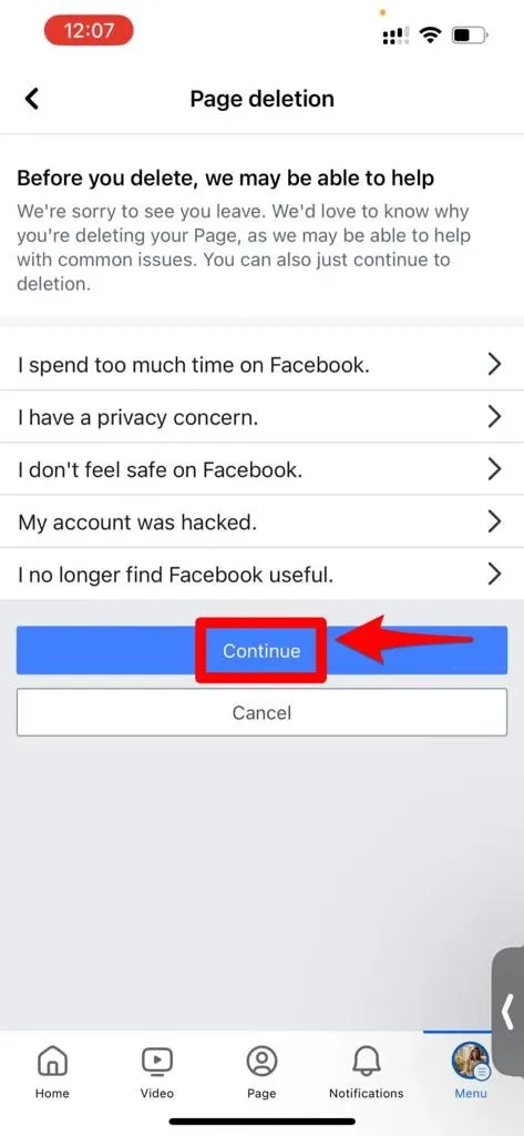 How to Delete a Facebook Page from Mobile
